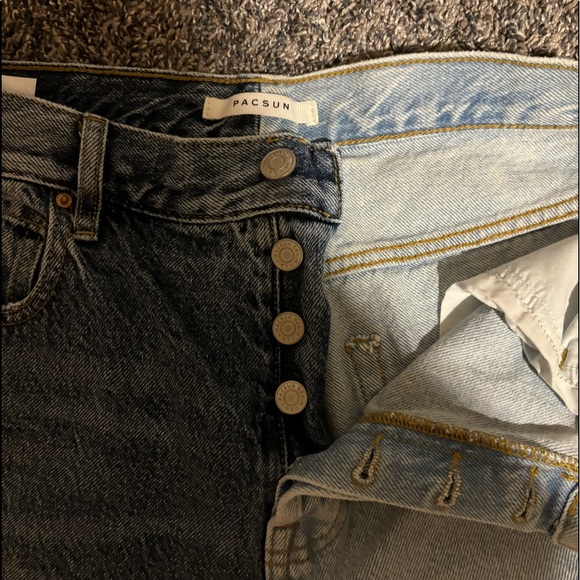 Pacsun Women’s Two Panel High Waisted Straight Leg Jeans - Picture 5 of 6